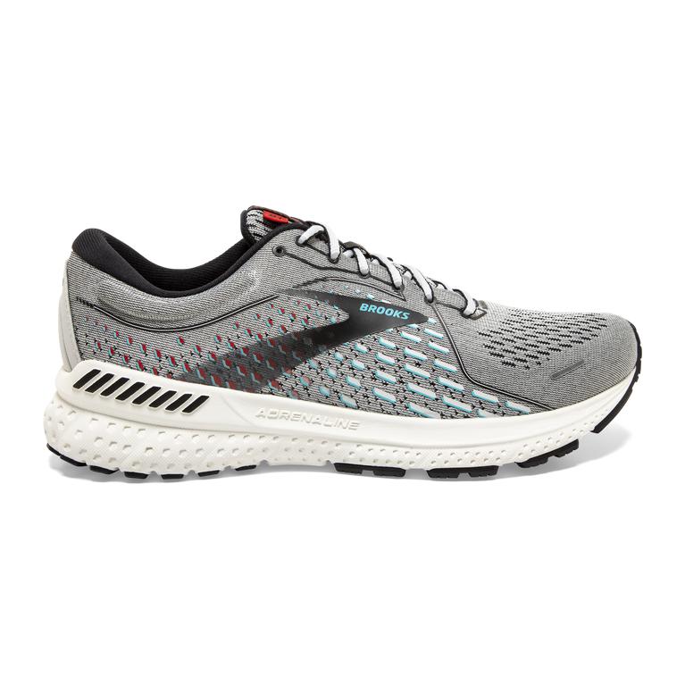 Brooks Adrenaline GTS 21 Mens Road Running Shoes - Jet Stream/Black/Capri/grey - Indonesia (TUDY-986